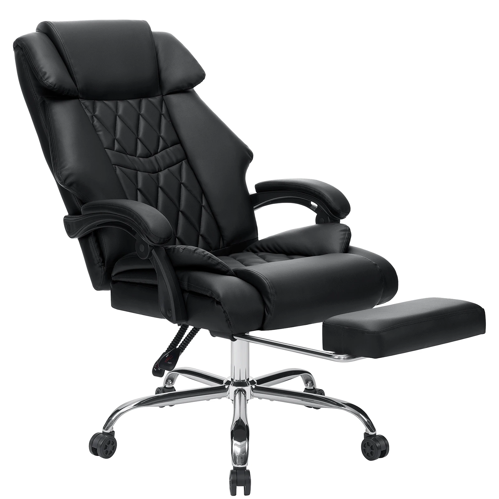 Executive Office Chair- Massage High Back Office Chair- Footrest- Reclining Computer Desk Chair- Lumbar Back Support