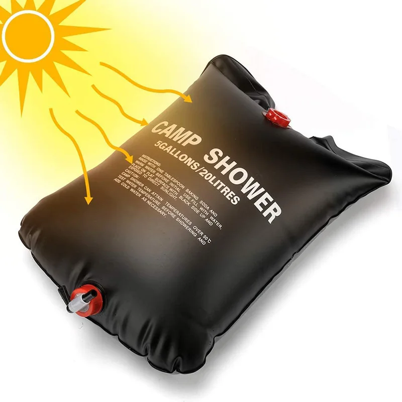 20/40 L Camping Solar Shower Bag- Solar Heated Water - Image 3