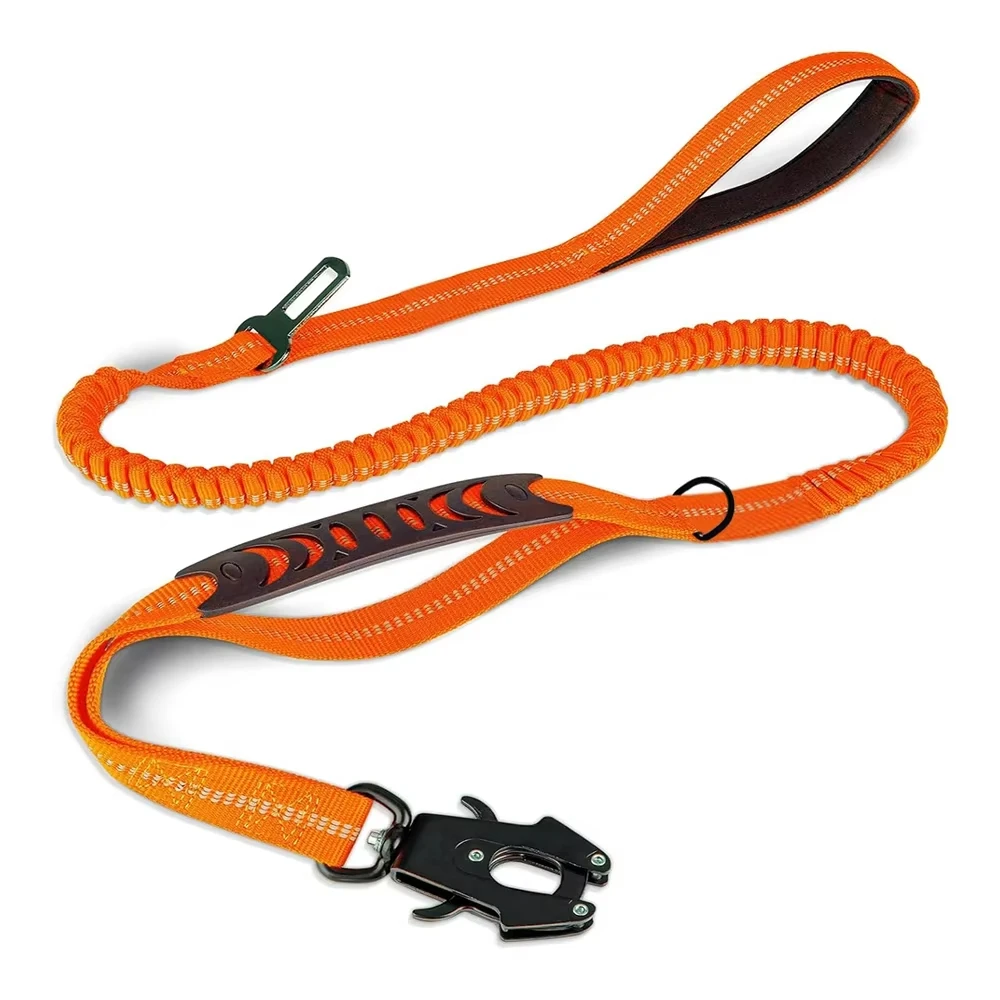 Heavy-Duty Dog Leash for Large Dogs- Shock Absorbing Bungee- 2 Padded Handles- Strong No- Pull Dog Leash - Image 13