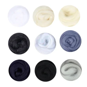 66S Basic Color Series Wool Fiber for Needle Felting