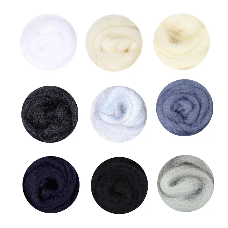 66S Basic Color Series Wool Fiber for Needle Felting