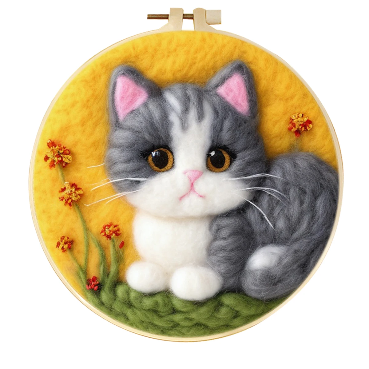Wool Felting- Painting With Wool- Embroidery Kit- Cats! Cats! and More Cats! (Beginner Friendly) - Image 14