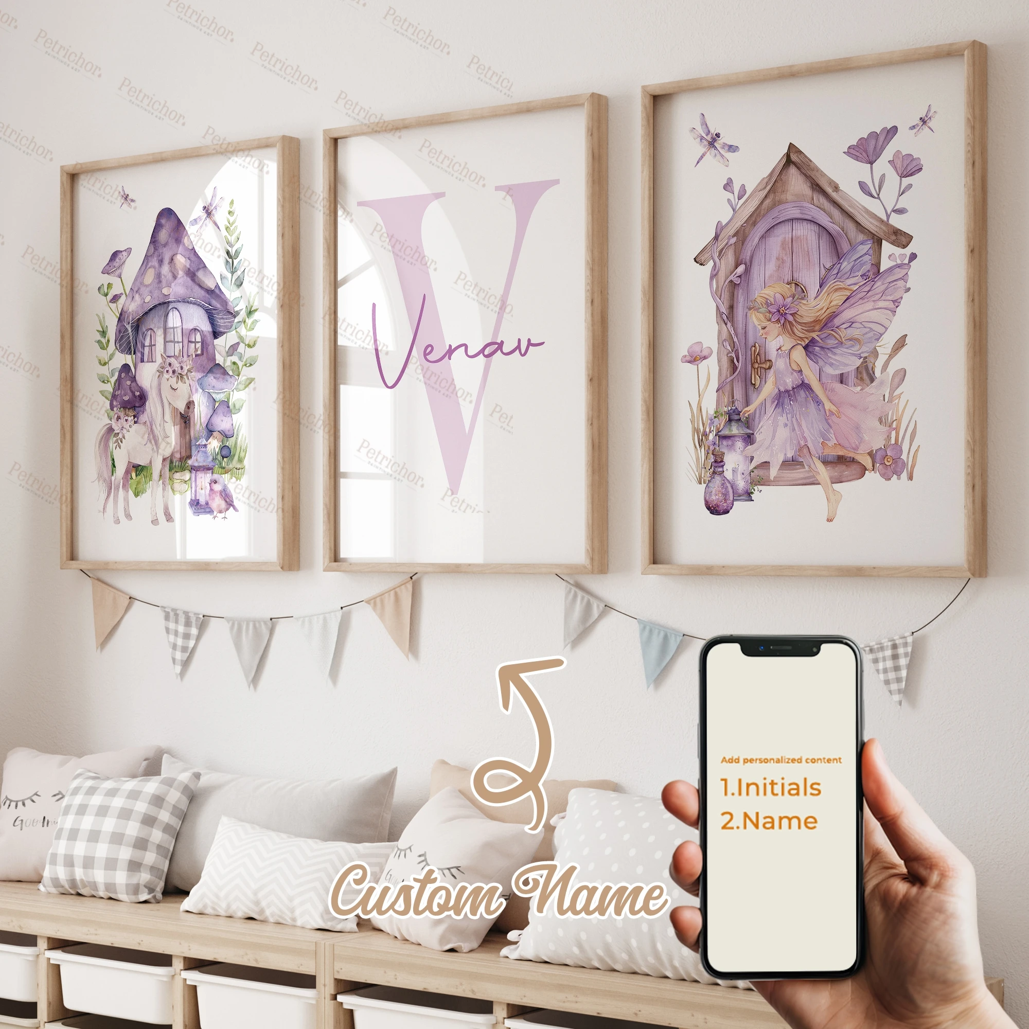 3pcs Personalized Name Wall Art for Babies and Children - Image 18