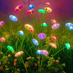 Solar Mushroom Lights- Garden Decor- Waterproof- White Lights/Colored Lights