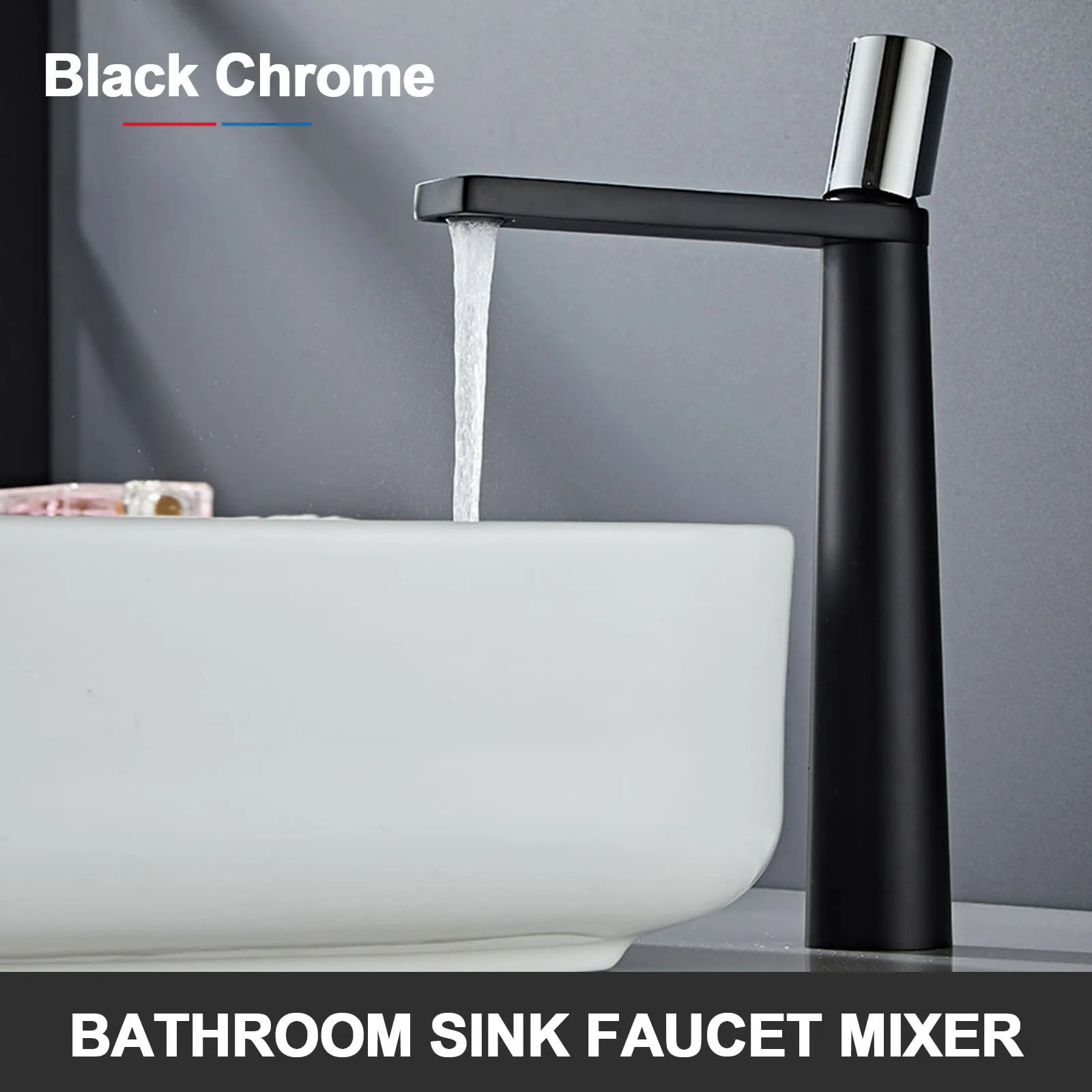 Bathroom Sink Faucet- Single Hole- Tall Vanity Basin Mixer Tap- Many Colors - Image 18