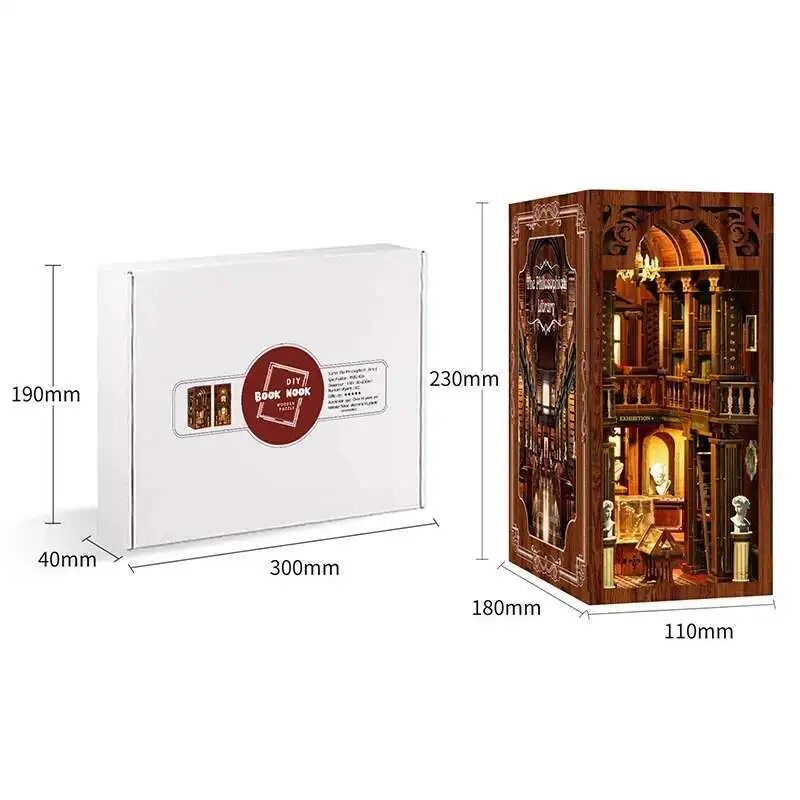 The Philosophical Library- DIY Wooden Book Nook- Miniature Kit- Bookshelf Decoration Kit for Adults - Image 6