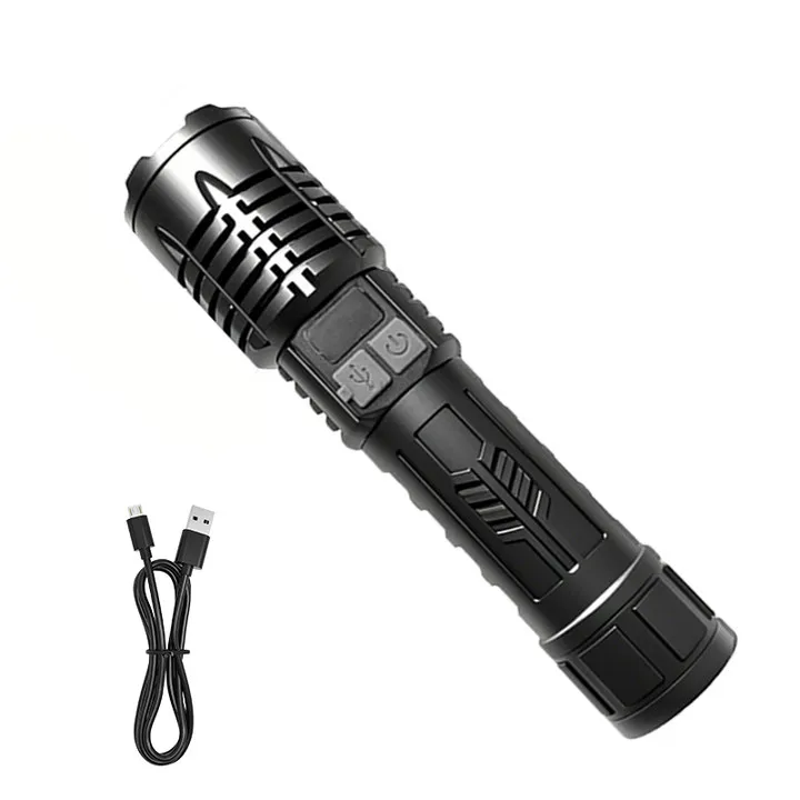 High-Lumen, Tactical Flashlight - 5 Modes- Waterproof- Rechargeable- High Brightness- Durable ABS for Outdoor, Camping, Emergency - Image 7