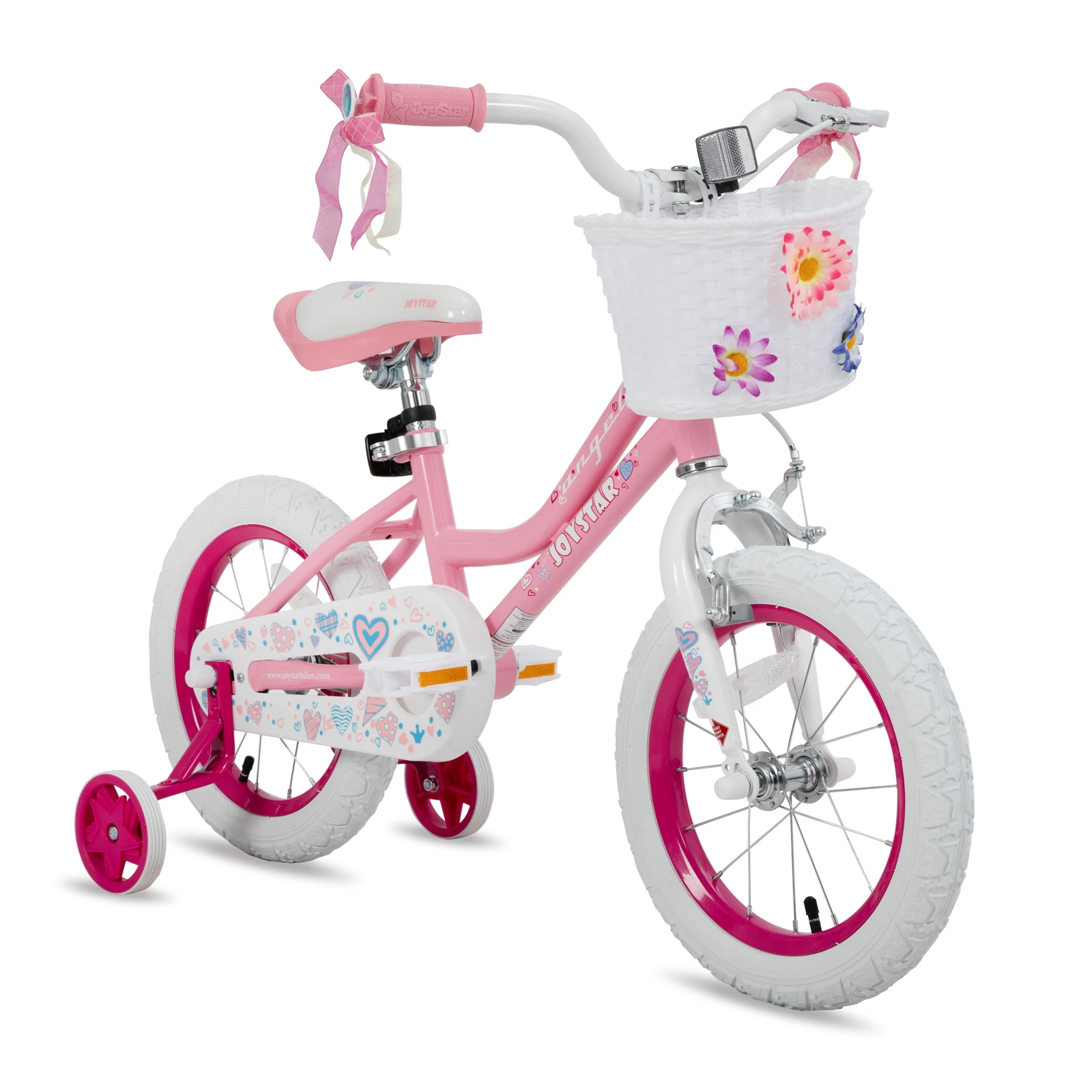 Colorful Girls Bike with Basket & Training Wheels- 12, 14, 16, 18 Inch Kids Bike- Foot Brake - Image 9