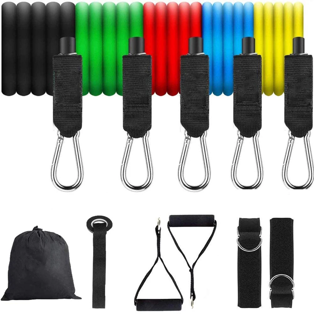 Latex Resistance Pull Bands- Rope for Pilates, Yoga, CrossFit- 11 Pieces - Image 7
