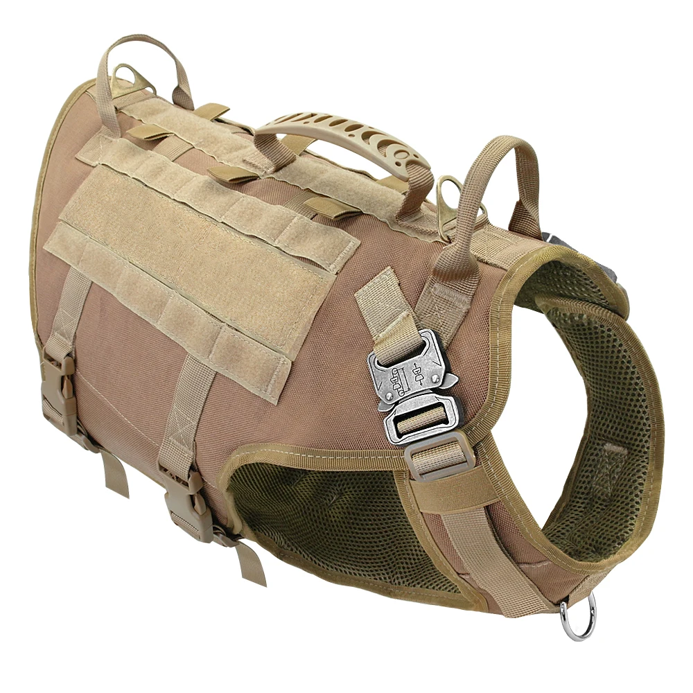 Tactical Dog Harness- No-Pull Harness Vest For Medium to Large Dogs- Training, Hiking, Molle Dog Harness With Pouches - Image 7