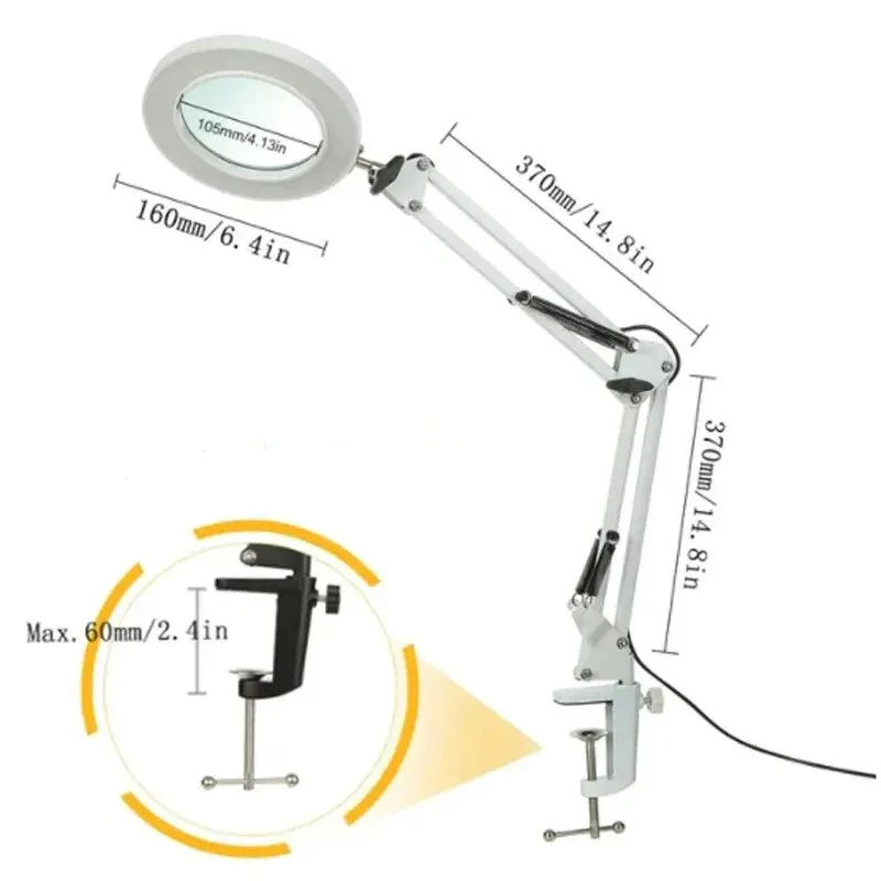 72 LED 8X/10X Illuminated Magnifier- USB 3 Colors LED Magnifying Glass- for Soldering, Skincare Beauty, Diamond Painting, Detail Work, etc. - Image 15