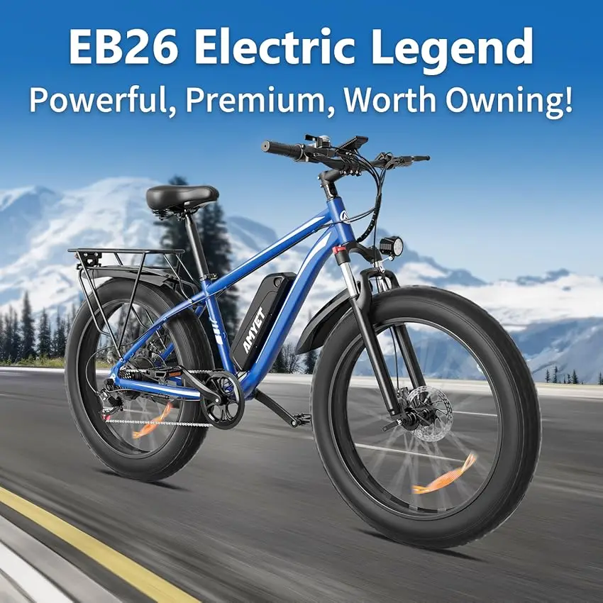 Electric Bike- EB26 Adult Electric Bicycle- Peak 1500W 48V 15AH Ebike- 26" Fat Tire Mountain Bike- 31 mph- Electric Dirt Bike - Image 2
