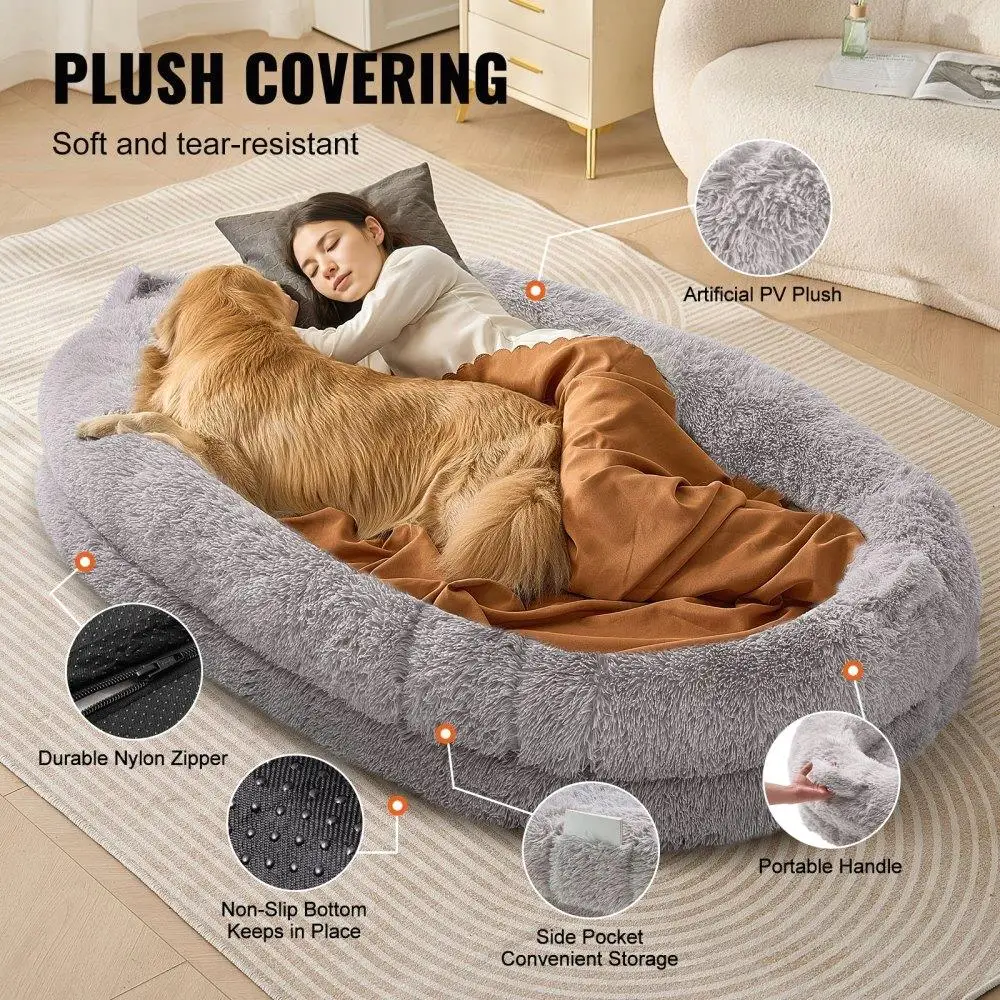 Extra Large Dog Bed- 72 x 48 x 10 in- Human Size- Washable - Image 2