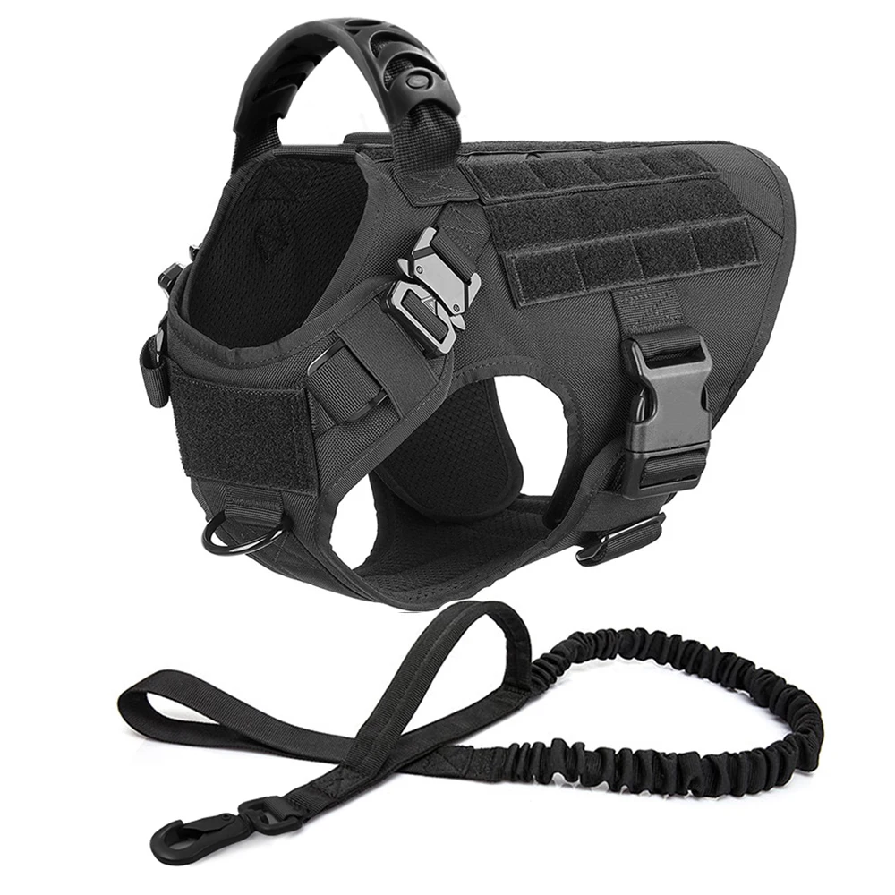 Harness/ Collar/ Leash Set- Molle Pouches- Training/ Walking Vest For Medium to Large Dogs - Image 13