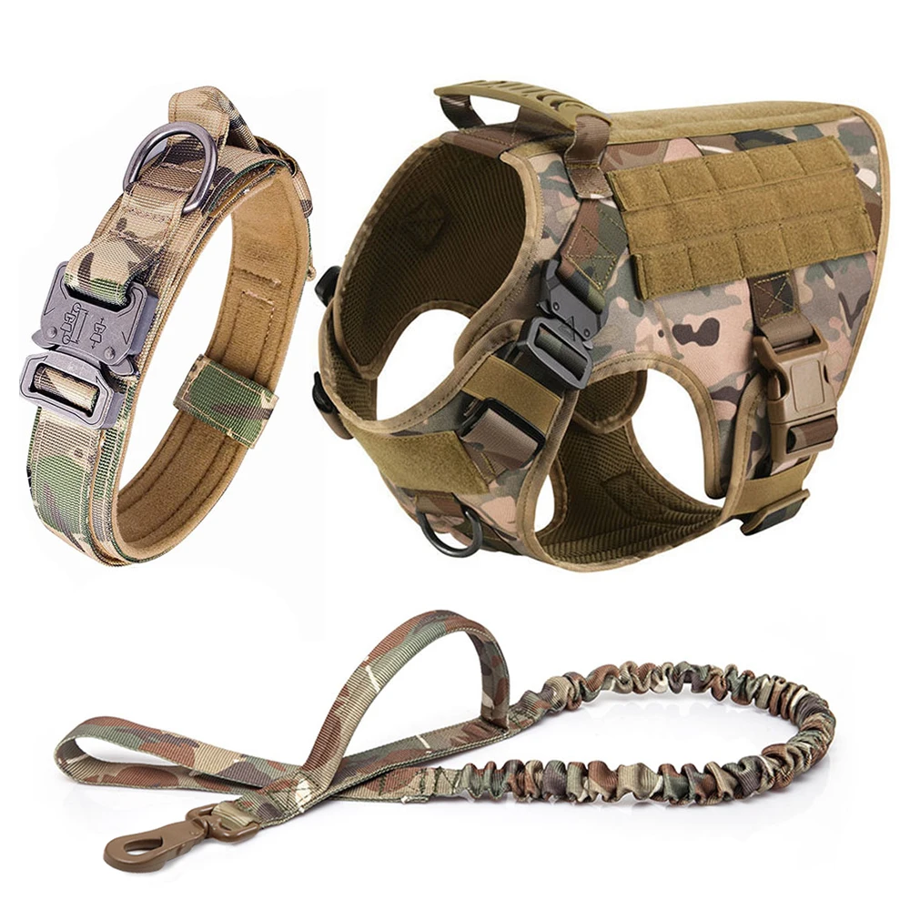 Harness/ Collar/ Leash Set- Molle Pouches- Training/ Walking Vest For Medium to Large Dogs - Image 20