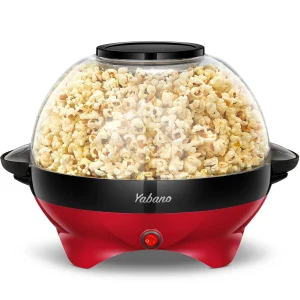 6-Quart Popcorn Machine- Nonstick Plate- Electric Stirring with Quick-Heat Technology- Cool Touch Handles
