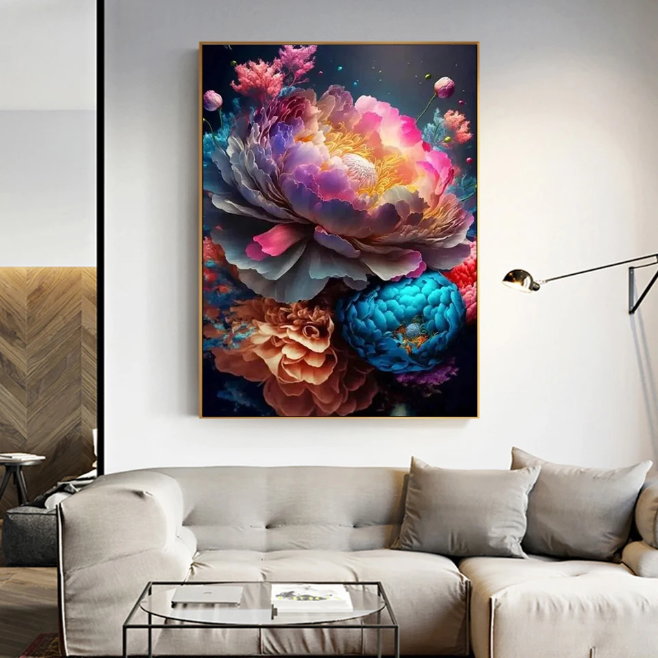 5D Peony Diamond Painting- 30x40cm Full Round - Image 3