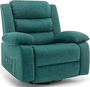 Wide Rocking Chair- Massage and Heat- Recliner- 360°Swivel Nursery Rocking Chair- Many Colors - Image 8