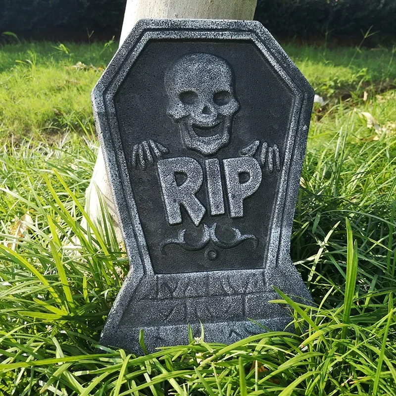 4pc/ Set of Halloween Realistic Tombstones- Reusable- Haunted House Courtyard Decoration of Ghostly Horror! - Image 2