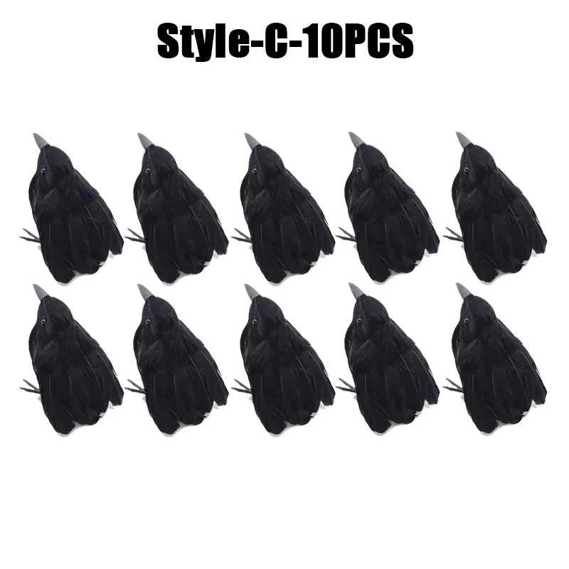 Simulation Black Crow- Halloween Black Crow Props- Halloween Decoration - Image 25