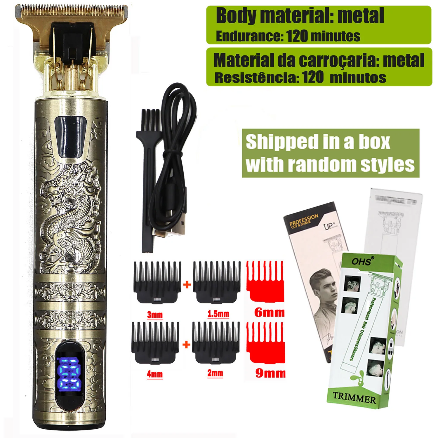 T9 Hair Clipper- Repair Beard- Shaving Body Hair- Electric Barber Machine - Image 12