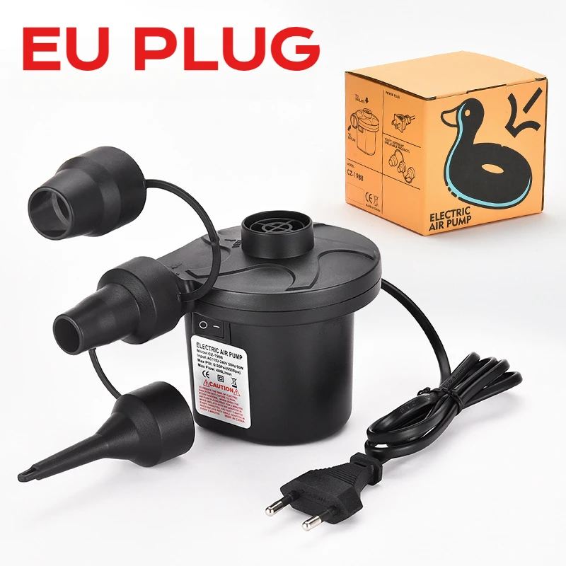 50W Electric Air Pump with 3 Nozzles -Quick 5000PA Air Pump Inflator/ Deflator- for Air Mattress Beds- Pool Toys- Raft - Image 11