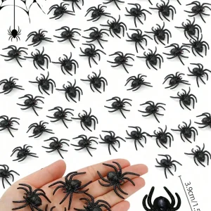 20/50 PCS Realistic Plastic Spider Toys- Halloween Props- Small Size Halloween Decorations