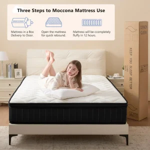 10", 12", 14" Hybrid Memory Foam Mattress- Individual Pocket Springs- Medium Firm- Twin, Full, Queen, and King-size