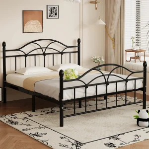 Full/Queen Italian Iron Bed Frame- Black or White