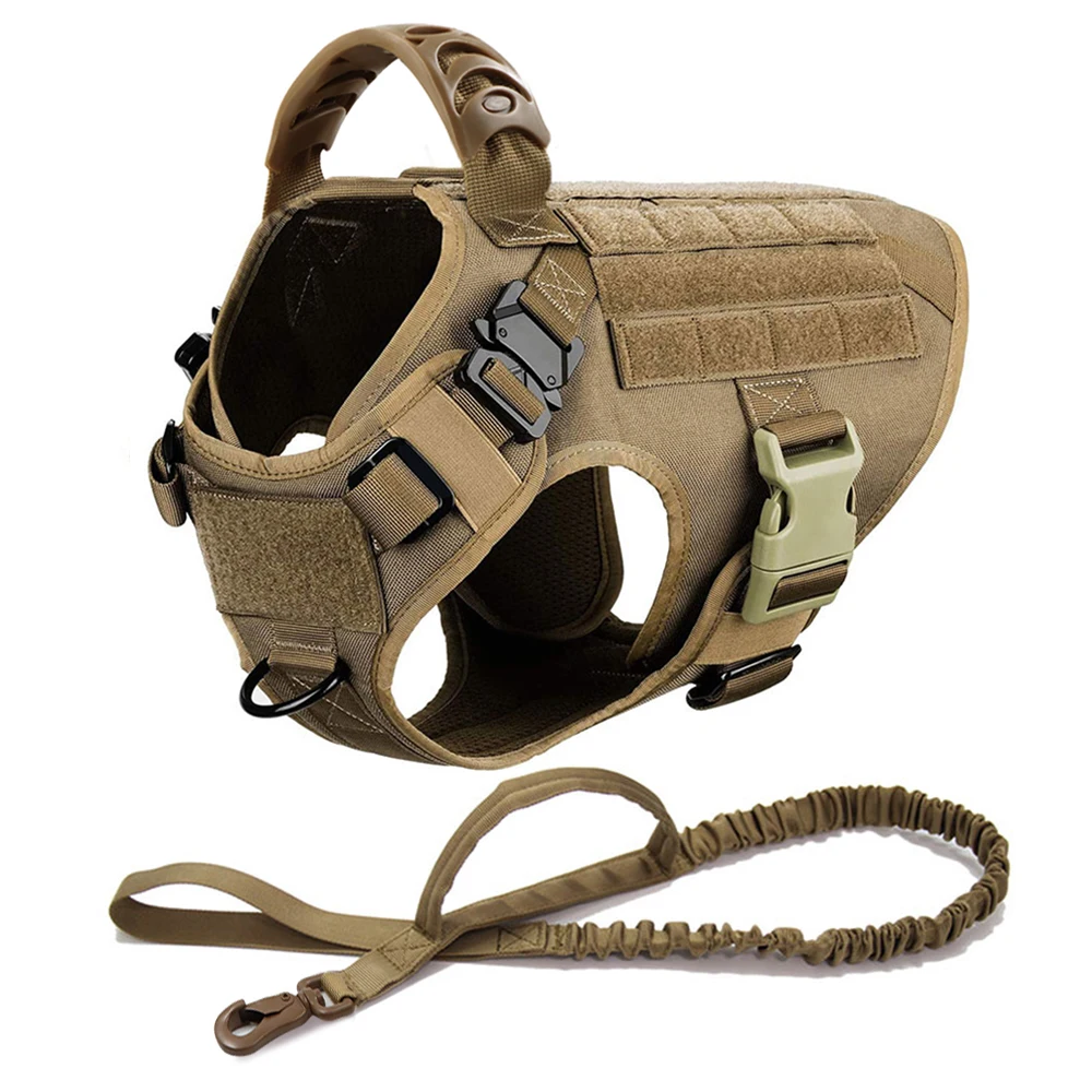 Harness/ Collar/ Leash Set- Molle Pouches- Training/ Walking Vest For Medium to Large Dogs - Image 12