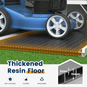 8 x 10 FT Resin Storage /Garden Shed with Floor- Lockable Door