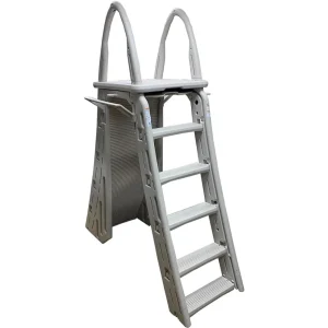 48" to 56" Adjustable A Frame Safety Ladder for Above-Ground Swimming Pools