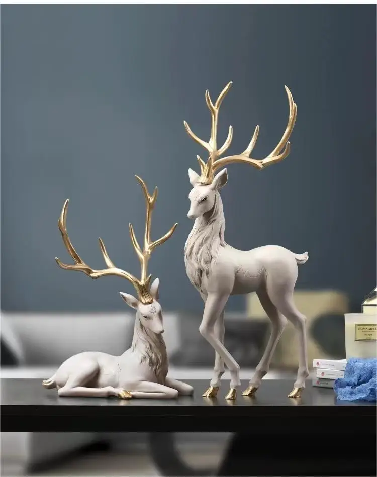 High-End Deer Statue- Elk Sculpture- Luxury Home Decor - Image 4