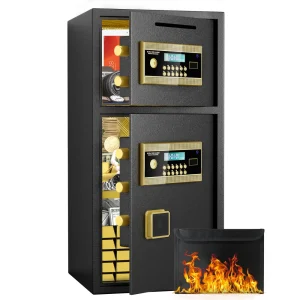 Large Double-door Coin-operated Safe- Digital Security Safe- Fireproof and Waterproof Bag- 6.0 Cubic Feet