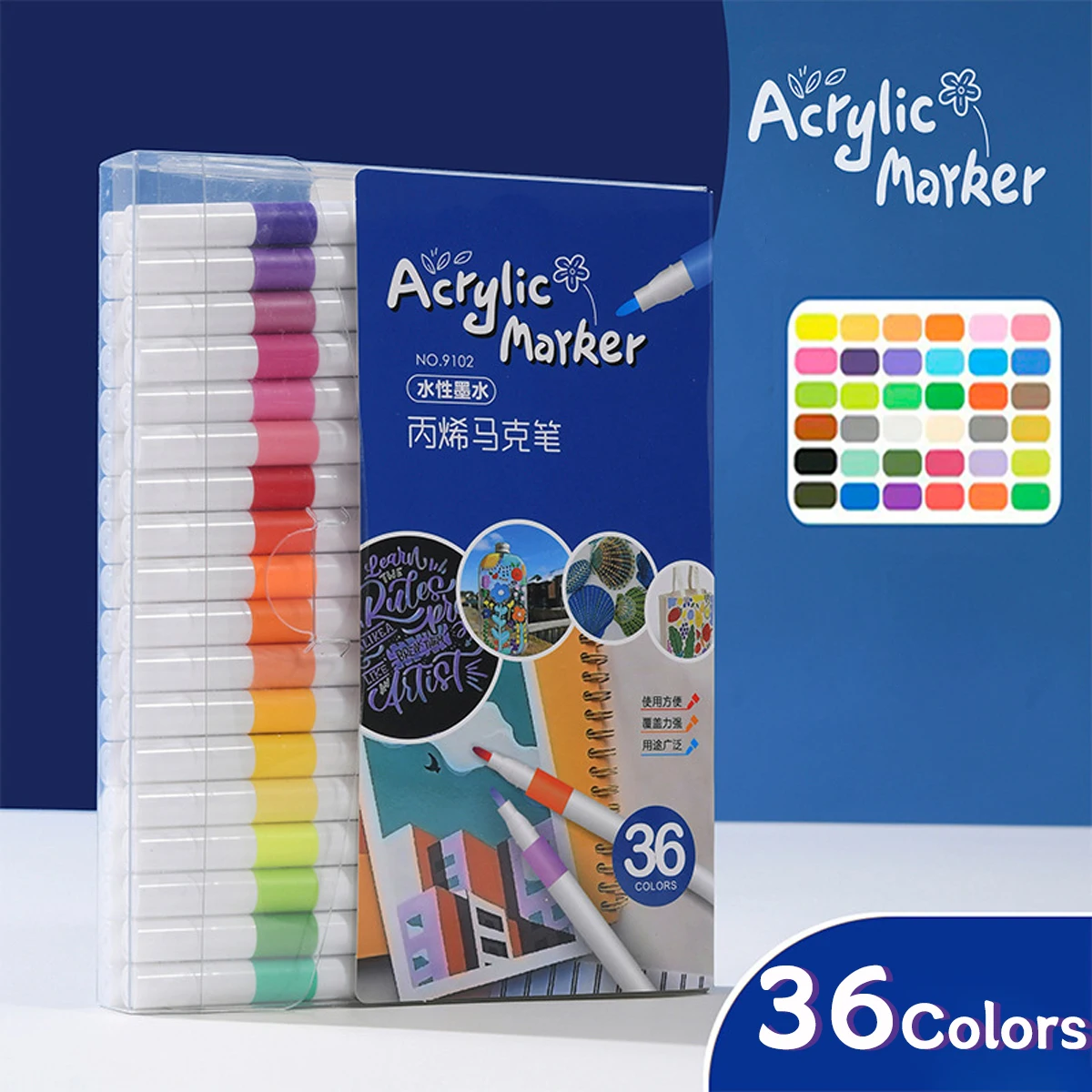 Acrylic Markers- 12-80 Colors Pen Set - Image 9