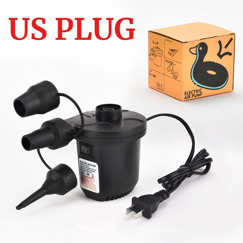 50W Electric Air Pump with 3 Nozzles -Quick 5000PA Air Pump Inflator/ Deflator- for Air Mattress Beds- Pool Toys- Raft - Image 9