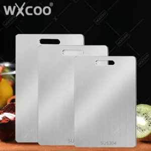Titanium Cutting Board- Stainless- Double-sided Food Grade Thickened Boards- Easy to Clean