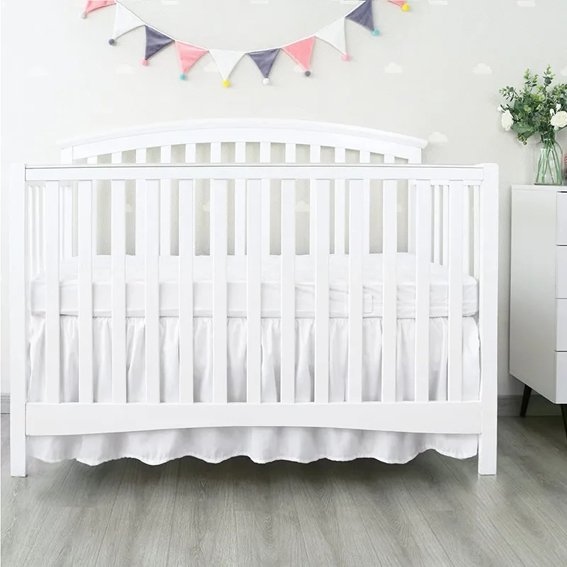 Crib Bed Skirt- 4 Sided Pleated Ruffles- for Babies and Toddlers- Lovely and Well Made - Image 4