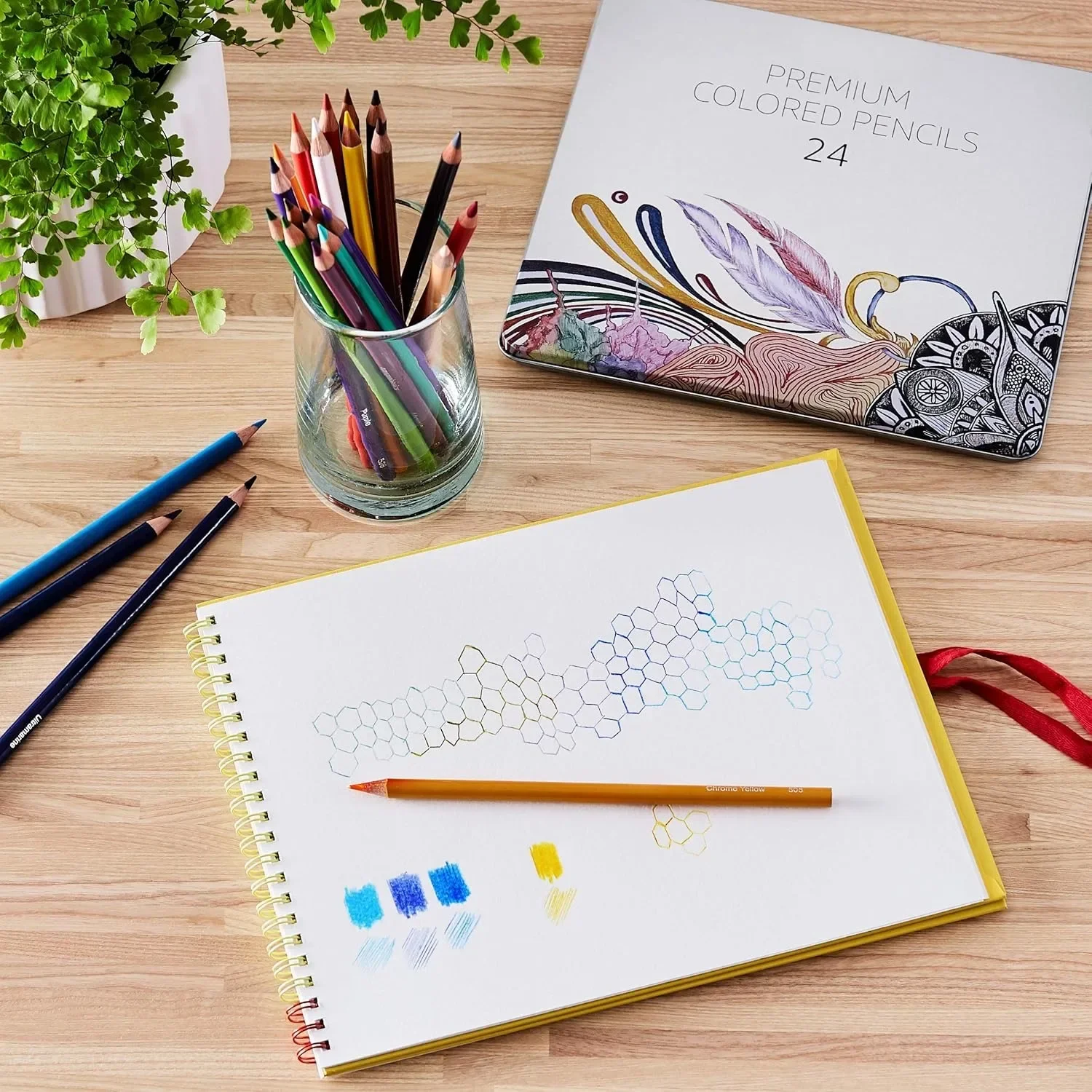Premium Colored Pencils- 24, 48, 72, Count Soft-Core, Multicolor- Set of 1 - Image 5