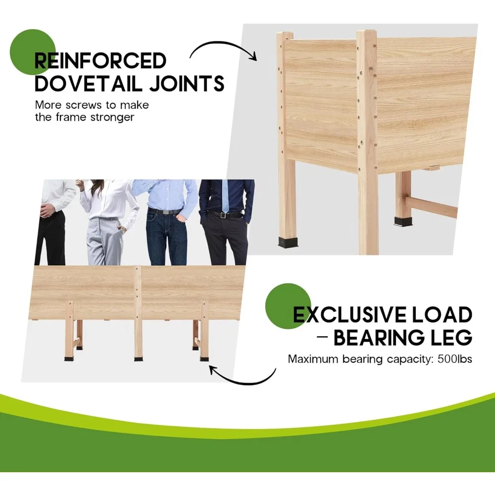 8x2 ft Raised Garden Bed- 16-inch Depth- Legs- Drainage Holes- Ideal for Vegetables, Flowers, Herbs- Elevated - Image 5