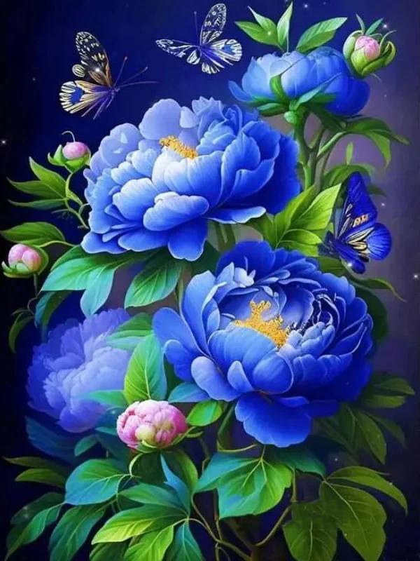 5D Peony Diamond Painting- 30x40cm Full Round - Image 13