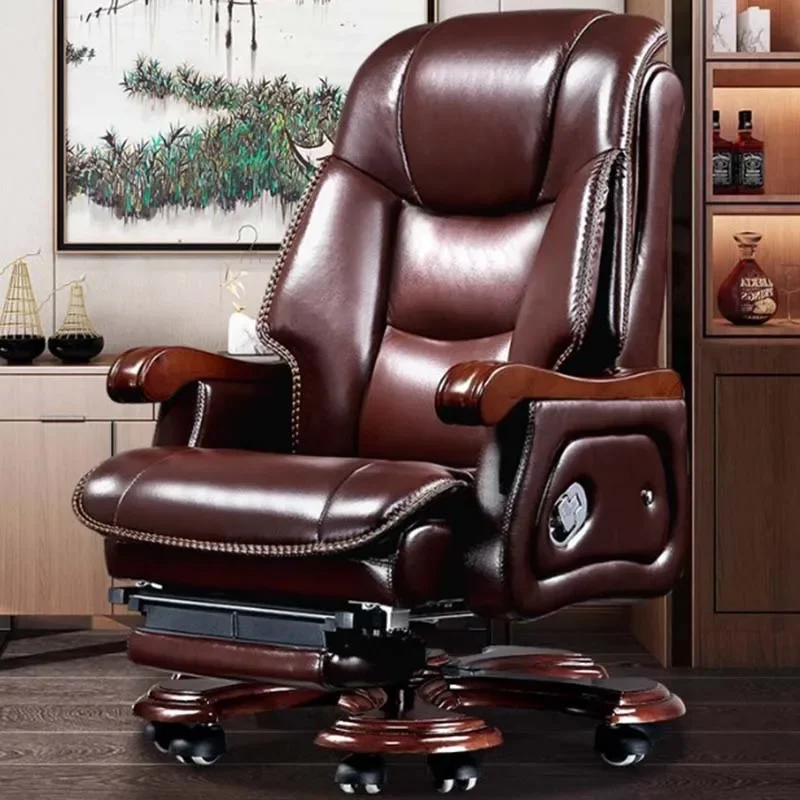Luxury Leather Office Chair- Wheels- Massage Chair- 10 Styles- Foot Rest - Image 2
