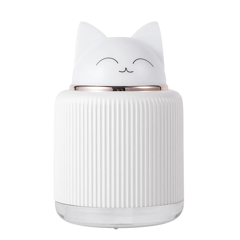 Mini Humidifier- Cat Mist Humidifier for Kids' Bedroom- Small Ultrasonic Humidifier with USB- 2 LED Colors - Image 8