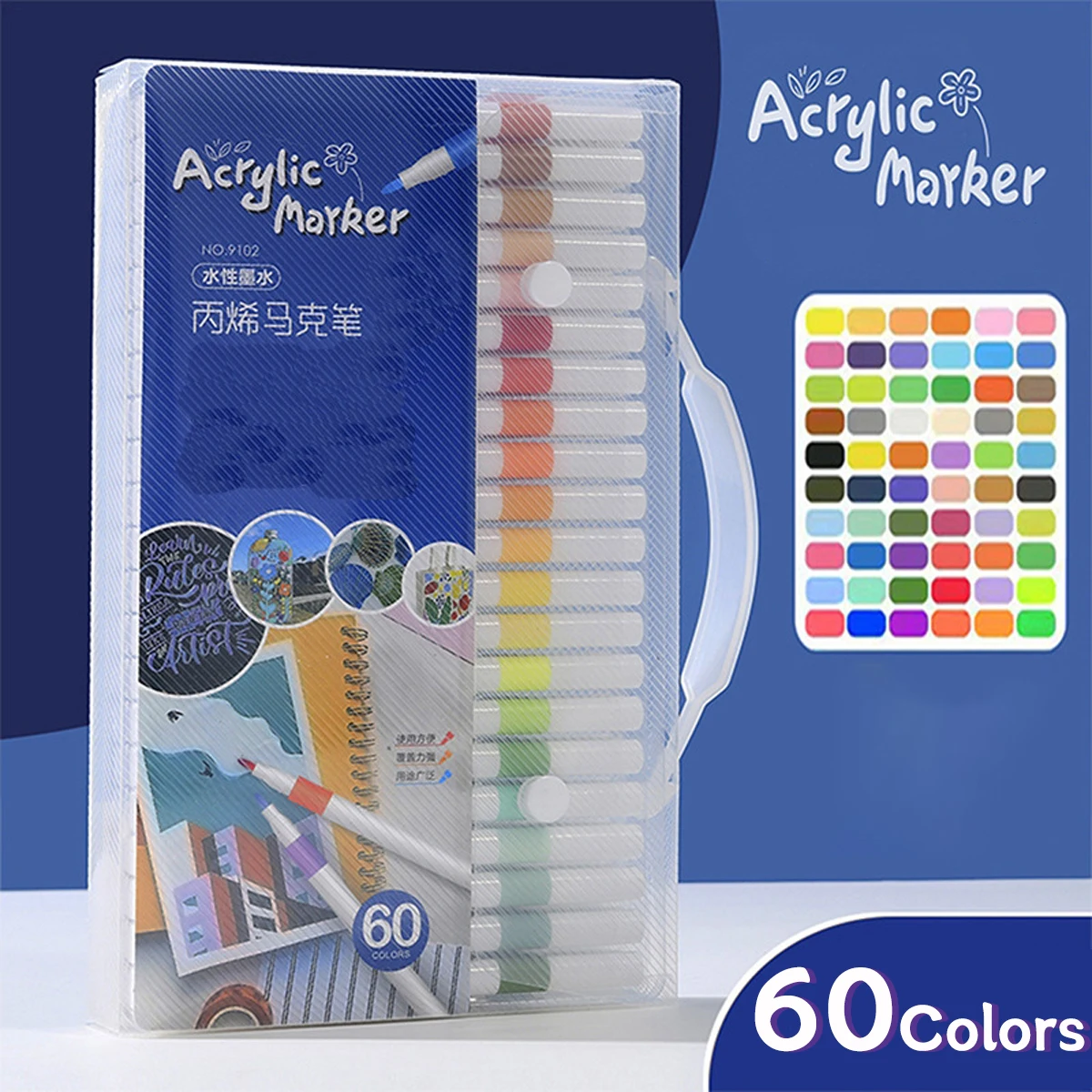 Acrylic Markers- 12-80 Colors Pen Set - Image 6