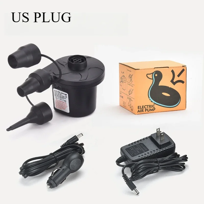 50W Electric Air Pump with 3 Nozzles -Quick 5000PA Air Pump Inflator/ Deflator- for Air Mattress Beds- Pool Toys- Raft - Image 7