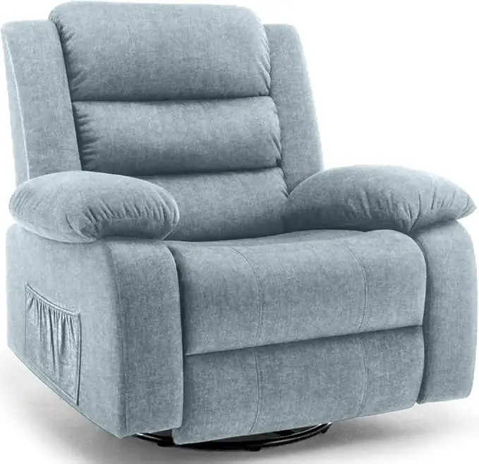 Wide Rocking Chair- Massage and Heat- Recliner- 360°Swivel Nursery Rocking Chair- Many Colors - Image 7