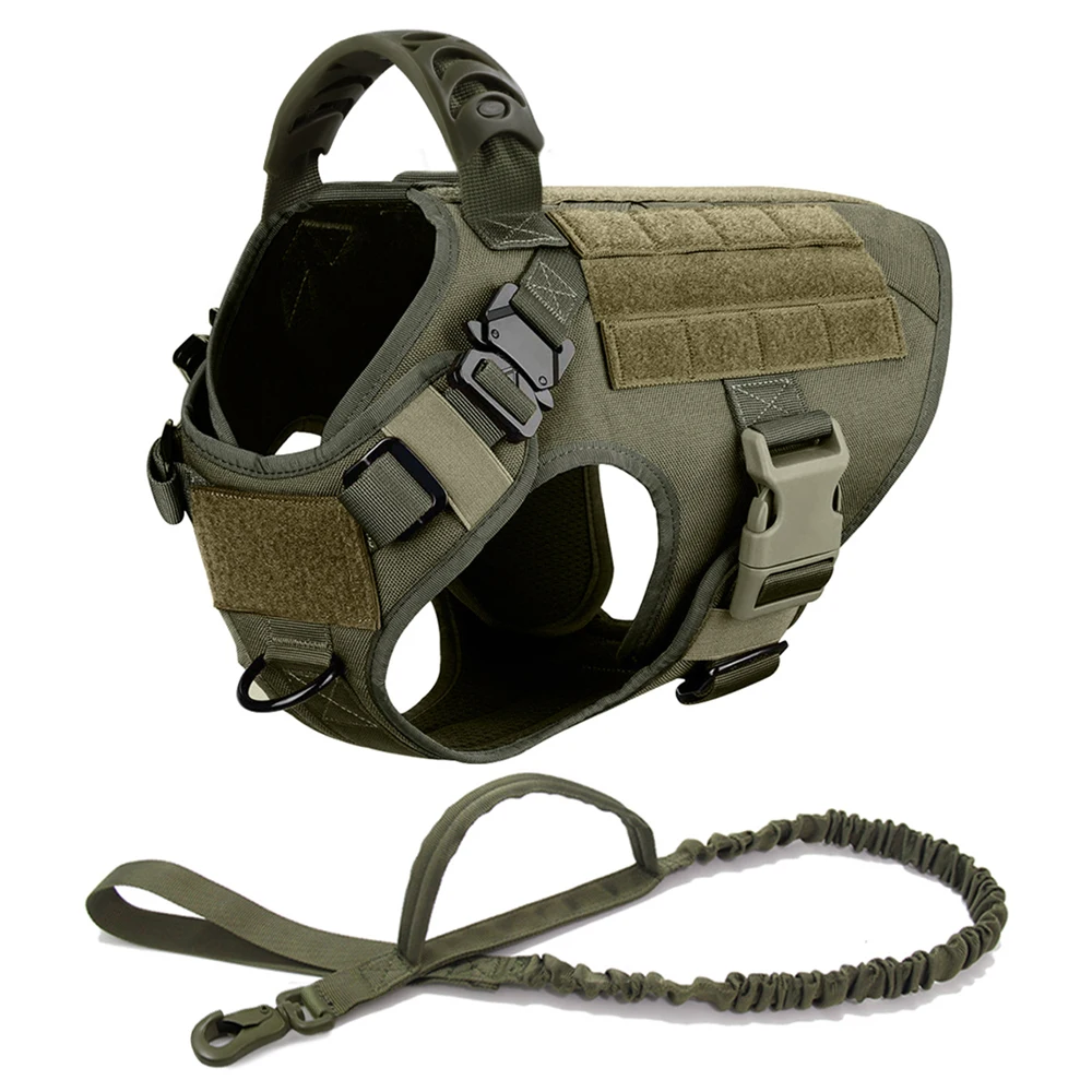 Harness/ Collar/ Leash Set- Molle Pouches- Training/ Walking Vest For Medium to Large Dogs - Image 18