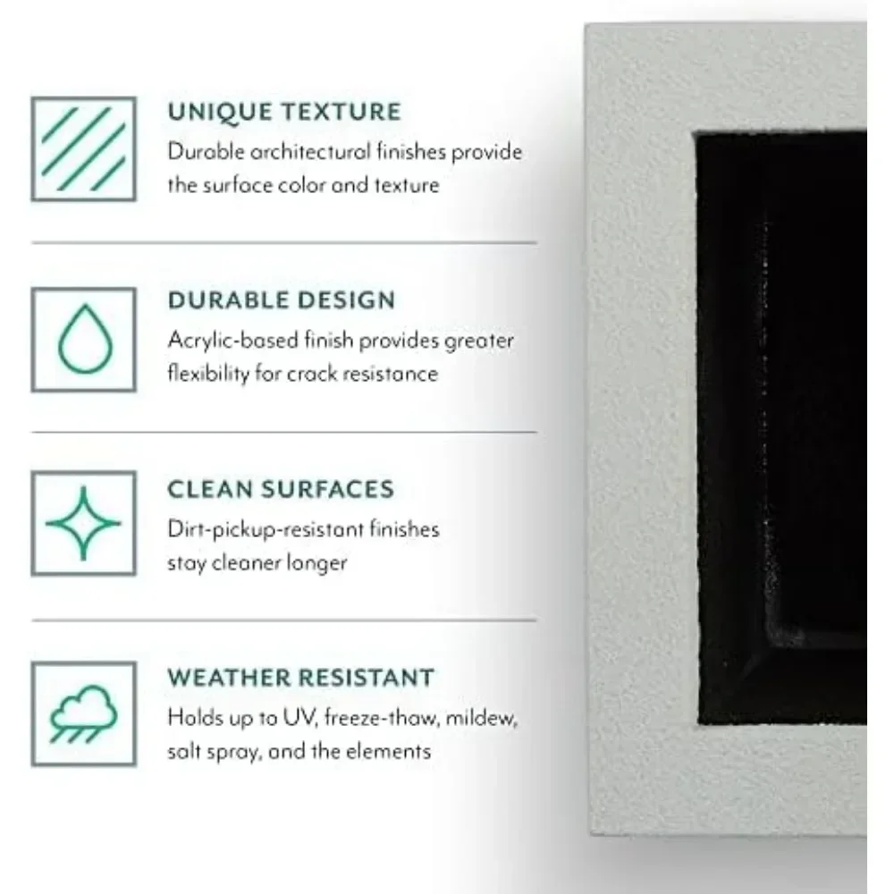 Outdoor Rectangular Trough Planter- 46" L X 17" W X 19" H- Lightweight- Heavy-Duty - Image 5