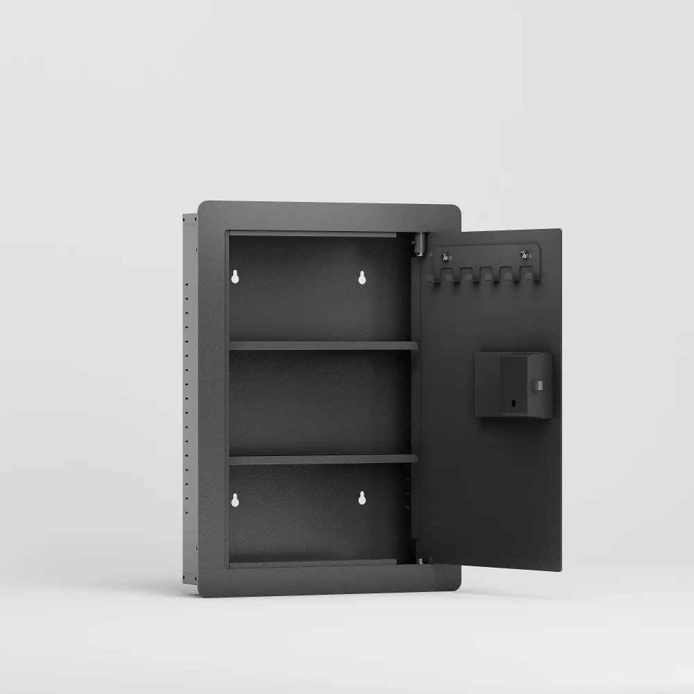 Between-the-Studs Wall Safe- Hidden Safe with Digital Keypad, Removable Shelves- In-Wall Safe for Firearms, Gun, Valuables - Image 7