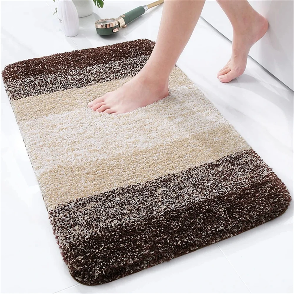 Luxury Bath Mat- U-Shaped Extra-Soft Bathroom Rug- Absorbent, Non-Slip- Contour Toilet Mat- Many Colors and Sizes - Image 18